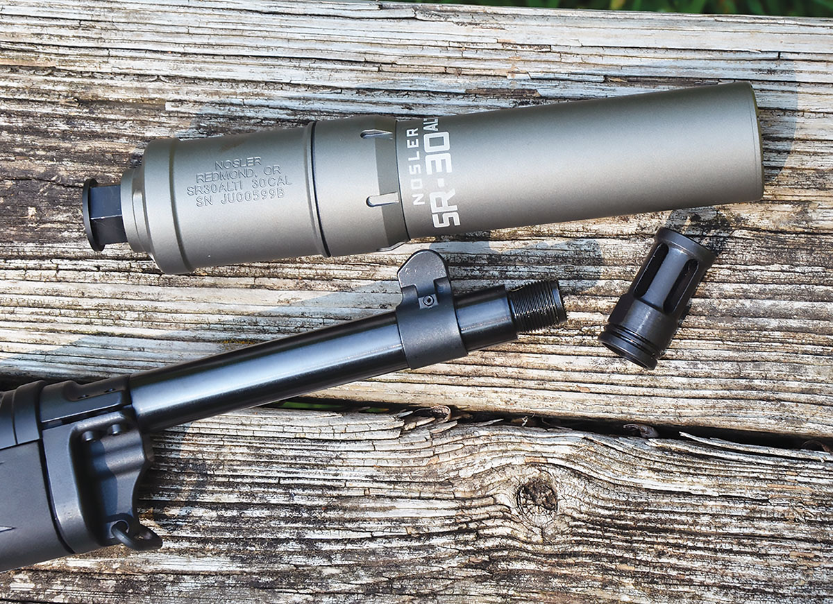 The Mini-14 in 300 Blackout has 7⁄8x24 threads at the muzzle and comes with a flash suppressor attached. Ruger designed the rifle for attachment of a sound suppressor, and when subsonic loads are used it usually will not cycle without one. The rifle works perfectly with or without a suppressor when supersonic loads are used.